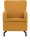 DOMO Collection Sessel Dallas dunkelgelb schwarz Stoff 68,0 x 82,0 x 93,0 cm, 1 St.