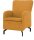 DOMO Collection Sessel Dallas dunkelgelb schwarz Stoff 68,0 x 82,0 x 93,0 cm, 1 St.