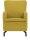 DOMO Collection Sessel Dallas gelb schwarz Stoff 68,0 x 82,0 x 93,0 cm, 1 St.
