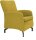 DOMO Collection Sessel Dallas gelb schwarz Stoff 68,0 x 82,0 x 93,0 cm, 1 St.
