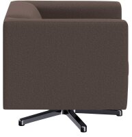 DOMO Collection Sessel BOB braun silber Stoff 72,0 cm 75,0 cm, 1 St.