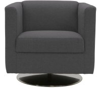 DOMO Collection Sessel BOB grau silber Stoff 72,0 cm 75,0...