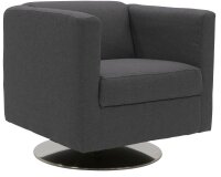 DOMO Collection Sessel BOB grau silber Stoff 72,0 cm 75,0...