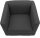 DOMO Collection Sessel BOB grau silber Stoff 72,0 cm 75,0 cm, 1 St.