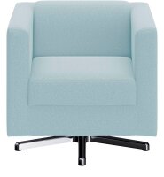 DOMO Collection Sessel BOB hellblau silber Stoff 72,0 cm...