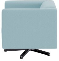 DOMO Collection Sessel BOB hellblau silber Stoff 72,0 cm 75,0 cm, 1 St.