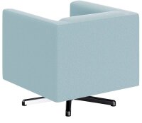 DOMO Collection Sessel BOB hellblau silber Stoff 72,0 cm 75,0 cm, 1 St.