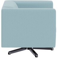DOMO Collection Sessel BOB hellblau silber Stoff 72,0 cm 75,0 cm, 1 St.