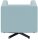 DOMO Collection Sessel BOB hellblau silber Stoff 72,0 cm 75,0 cm, 1 St.