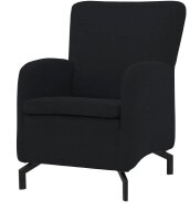 DOMO Collection Sessel Dallas schwarz Stoff 68,0 x 82,0 x 93,0 cm, 1 St.