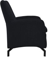DOMO Collection Sessel Dallas schwarz Stoff 68,0 x 82,0 x 93,0 cm, 1 St.