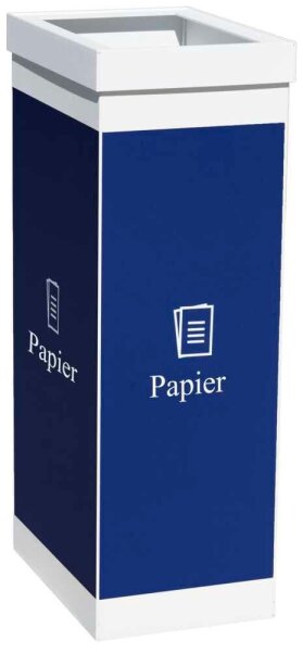 PAPERFLOW Mülleimer 60,0 l weiß, blau, 1 St.