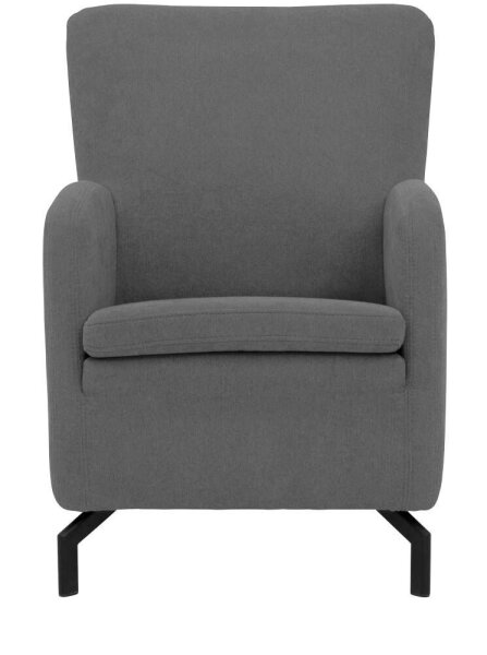 DOMO Collection Sessel Dallas dunkelgrau schwarz Stoff 68,0 x 82,0 x 93,0 cm, 1 St.