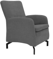 DOMO Collection Sessel Dallas dunkelgrau schwarz Stoff...