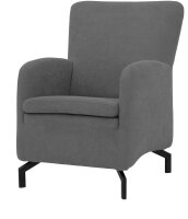 DOMO Collection Sessel Dallas dunkelgrau schwarz Stoff 68,0 x 82,0 x 93,0 cm, 1 St.