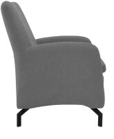 DOMO Collection Sessel Dallas dunkelgrau schwarz Stoff 68,0 x 82,0 x 93,0 cm, 1 St.