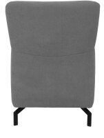 DOMO Collection Sessel Dallas dunkelgrau schwarz Stoff 68,0 x 82,0 x 93,0 cm, 1 St.