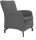 DOMO Collection Sessel Dallas dunkelgrau schwarz Stoff 68,0 x 82,0 x 93,0 cm, 1 St.