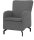 DOMO Collection Sessel Dallas dunkelgrau schwarz Stoff 68,0 x 82,0 x 93,0 cm, 1 St.