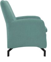 DOMO Collection Sessel Dallas mintgrün schwarz Stoff 68,0 x 82,0 x 93,0 cm, 1 St.