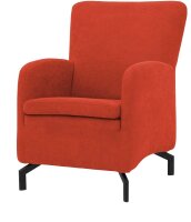 DOMO Collection Sessel Dallas orange schwarz Stoff 68,0 x 82,0 x 93,0 cm, 1 St.