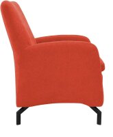 DOMO Collection Sessel Dallas orange schwarz Stoff 68,0 x 82,0 x 93,0 cm, 1 St.