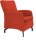 DOMO Collection Sessel Dallas orange schwarz Stoff 68,0 x 82,0 x 93,0 cm, 1 St.