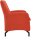 DOMO Collection Sessel Dallas orange schwarz Stoff 68,0 x 82,0 x 93,0 cm, 1 St.