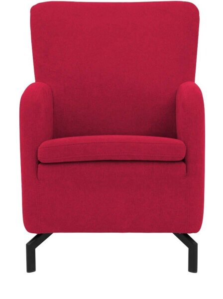 DOMO Collection Sessel Dallas rot schwarz Stoff 68,0 x 82,0 x 93,0 cm, 1 St.