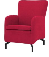 DOMO Collection Sessel Dallas rot schwarz Stoff 68,0 x 82,0 x 93,0 cm, 1 St.