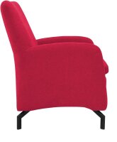 DOMO Collection Sessel Dallas rot schwarz Stoff 68,0 x 82,0 x 93,0 cm, 1 St.