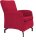 DOMO Collection Sessel Dallas rot schwarz Stoff 68,0 x 82,0 x 93,0 cm, 1 St.