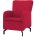 DOMO Collection Sessel Dallas rot schwarz Stoff 68,0 x 82,0 x 93,0 cm, 1 St.