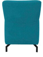 DOMO Collection Sessel Dallas türkis schwarz Stoff 68,0 x 82,0 x 93,0 cm, 1 St.