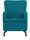 DOMO Collection Sessel Dallas türkis schwarz Stoff 68,0 x 82,0 x 93,0 cm, 1 St.