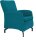 DOMO Collection Sessel Dallas türkis schwarz Stoff 68,0 x 82,0 x 93,0 cm, 1 St.