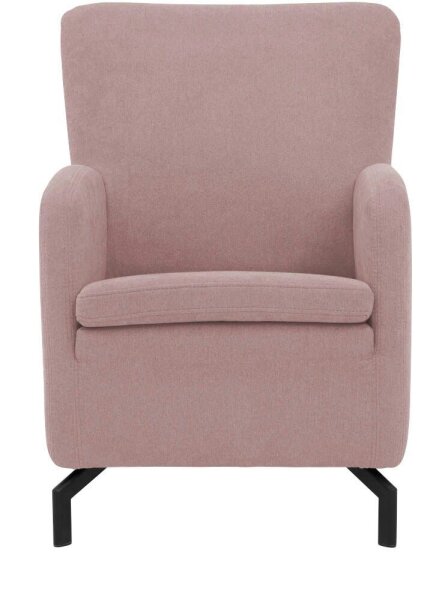 DOMO Collection Sessel Dallas rosa schwarz Stoff 68,0 x 82,0 x 93,0 cm, 1 St.