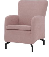 DOMO Collection Sessel Dallas rosa schwarz Stoff 68,0 x 82,0 x 93,0 cm, 1 St.