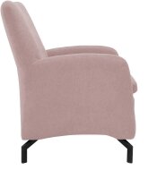 DOMO Collection Sessel Dallas rosa schwarz Stoff 68,0 x 82,0 x 93,0 cm, 1 St.