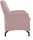 DOMO Collection Sessel Dallas rosa schwarz Stoff 68,0 x 82,0 x 93,0 cm, 1 St.