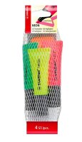 STABILO NEON Textmarker farbsortiert, 4 St.