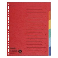 FALKEN Ordnerregister DIN A4 Vollformat blanko farbig...