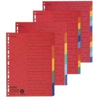 FALKEN Ordnerregister DIN A4 Vollformat blanko farbig...
