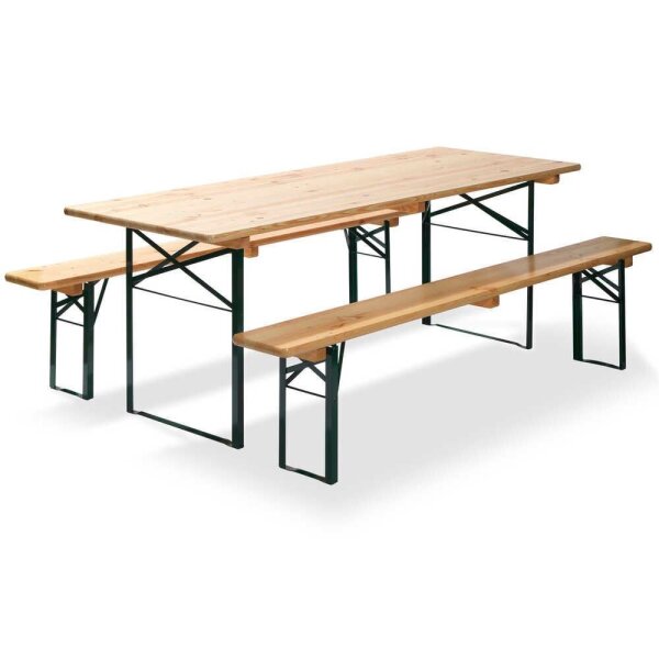 FEROS® Bierzeltgarnitur Fiesta, grün Holz, Metall