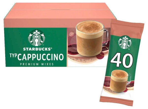 STARBUCKS™ Cappuccino-Sticks Instantkaffee, Arabicabohnen 40 St.