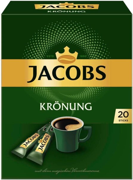 JACOBS Krönung Instantkaffee, kräftig, 20x 1,8 g  ( 4008378 )