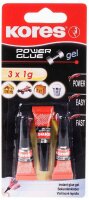 Kores® Powerglue Gel Sekundenkleber 1,0 g, 3 St.