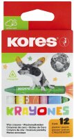 Kores® KRAYONES Wachsmalstifte farbsortiert, 12 St.