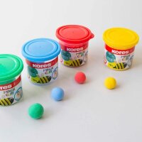 Kores® Knete Magic Clay mehrfarbig, 4 Farben je 40,0 g