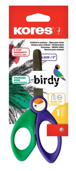 Kores® Kinderschere Birdy farbsortiert 12,5 cm